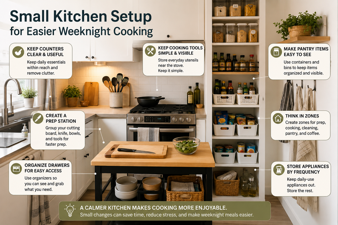 How to Set Up a Small Kitchen for Easier Weeknight Cooking