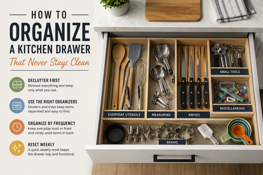How to Organize a Kitchen Drawer That Never Stays Clean