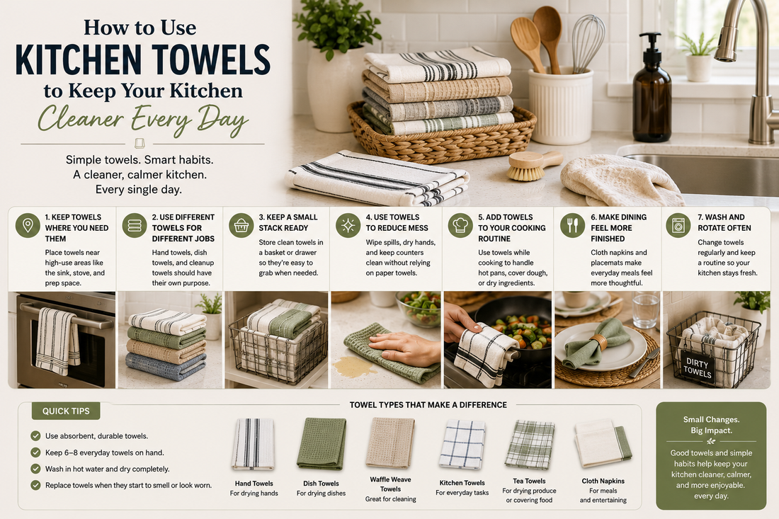How to Use Kitchen Towels to Keep Your Kitchen Cleaner Every Day