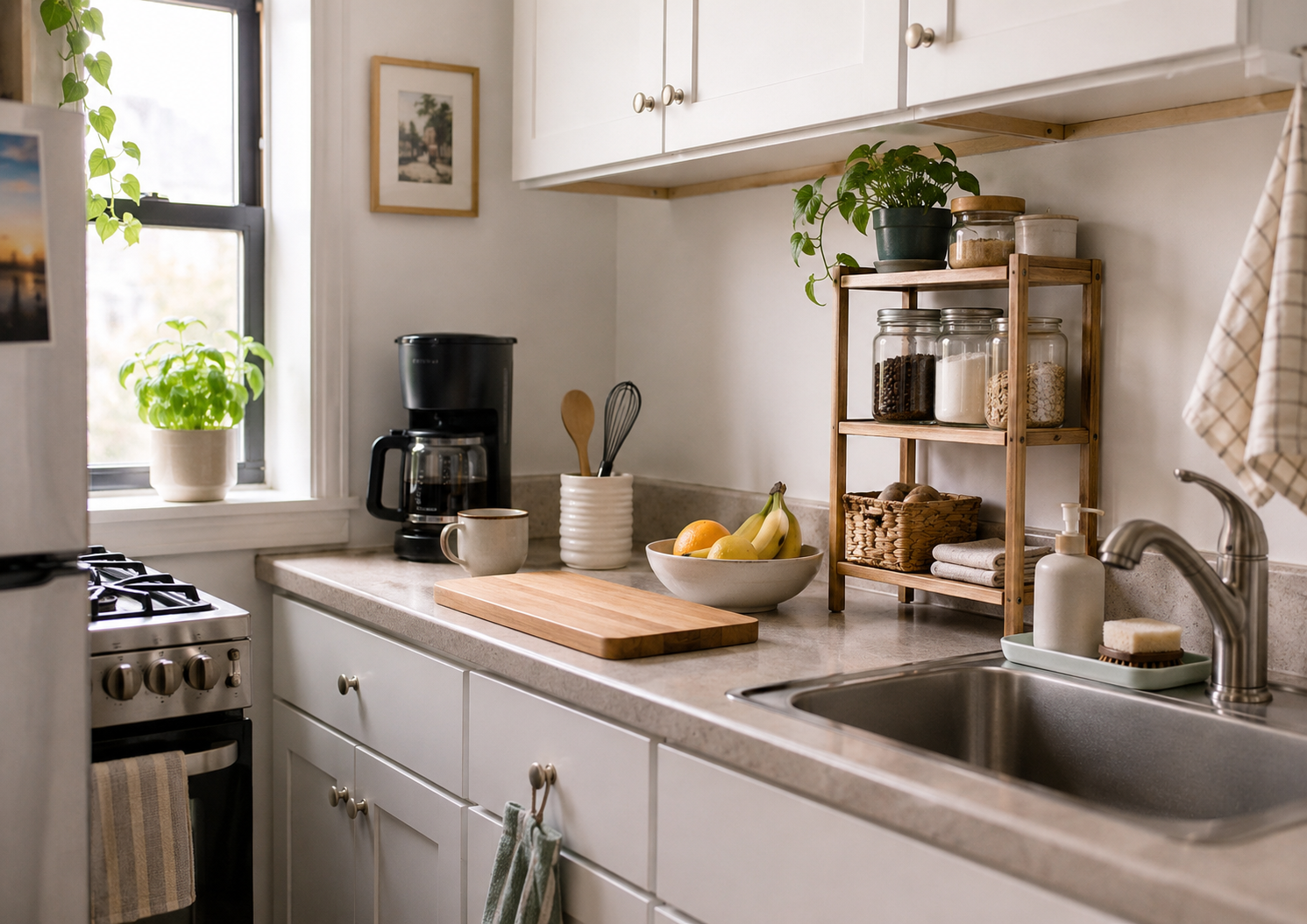 How to Keep a Small Kitchen Counter Clear Without Losing the Tools You Use Every Day