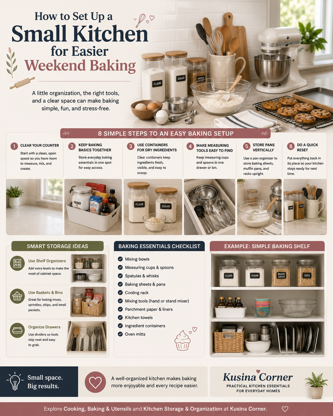 How to Set Up a Small Kitchen for Easier Weekend Baking