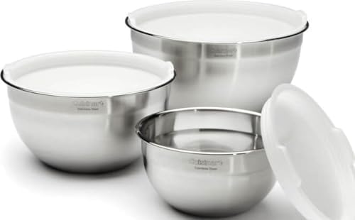 Cuisinart Mixing Bowl Set, Nesting Bowls, Stainless Steel, 3-Piece - Image 2