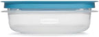 Rubber maid Storage Containers, Easy Find Lids, Teal, 3 cup, Flex & Seal, Leak Proof Lids, Food Storage Set, Clear Meal Prep Flex Containers, 3 Piece Set, Utenselux