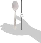 New Star Foodservice 58703 Rose Pattern, 18/0 Stainless Steel, Dinner/Dessert Spoon, 7-Inch, Set of 12