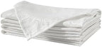 Newbridge Barcelona Luxury Damask Fabric Napkins, Set of 4 Square Napkins, White, 100% Polyester, No Iron, Soil Resistant Dining Room, Party and Banquet Napkins