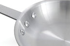 12” Aluminum Frying Pan with Plated Iron Riveted Handle Pan for Restaurants and Cafes Egg Pan Omelet Pans Professional Cookware Commercial Grade Mirror-Finish