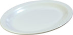 Carlisle FoodService Products Kingline Plastic Oval Platter Oval Tray for Home and Restaurant, Melamine, 12 x 9 Inches, White, (Pack of 12)