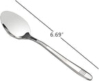 Begale 12-Piece Stainless Steel Dessert Spoons, Small Spoon