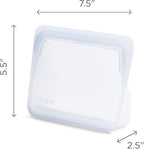 Stasher Premium Silicone Reusable Food Storage Stand-Up Mini Bag, Aqua, Microwave, Sous Vide, Dishwasher, Oven and Freezer Safe, BPA Free, Leak-free, Eco-friendly, 28 Oz
