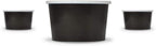 UNIQ [1,000 Count] Perfect for Halloween Black Paper Ice Cream Cups - 4 oz Small Dessert Bowls! Frozen Dessert Supplies
