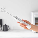 Rechargable Milk Frother, Handheld Drink Mixer with Whisk Attachment, 2025 upgraded, powerfull 3 speed motor, Type C charging with charge light, with extra egg mix head (Black without Stand)