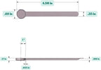 1/8 Teaspoon (0.625 mL | A Pinch) Long Handle Scoop for Measuring Coffee, Pet Food, Grains, Protein, Spices and Other Dry Goods (Pack of 10)