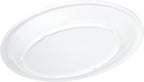 Carlisle FoodService Products Kingline Plastic Oval Platter Oval Tray for Home and Restaurant, Melamine, 12 x 9 Inches, White, (Pack of 12)