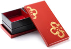 Japanese Bento Box Plum Lunch Container 2-tier Jubako Lacquerware Japan (Red)