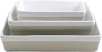 MARTHA STEWART 3 Piece Oven to Table Stoneware Bakeware, Baking Dish & Casserole Set- Grey