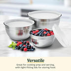 Cuisinart Mixing Bowl Set, Nesting Bowls, Stainless Steel, 3-Piece - Image 3