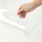 Warmstar Clear Table Cover Protector 32 x 63 Inch,1.5mm Thick Plastic Table Cover Rectangle,PVC Clear Table Protector,Desk Protector Mat for Kitchen, Dresser, Writing Desk，Dining Room Table