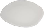 Carlisle FoodService Products Ridge Resuable Plastic Platter Oblong Platter for Home and Restaurant, Melamine, 18 Inches, Cement, (Pack of 6)