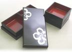 Japanese Bento Box Plum Lunch Container 2-tier Jubako Lacquerware Japan