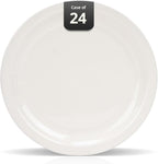 Stoneware Narrow Rim Commercial Grade Dinnerware America White, Plate 9 5/8", Case of 24