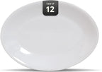 Stoneware Coupe Commercial Grade Dinnerware, Bright White, Oval Platter 13.5" x 10", Case of 12