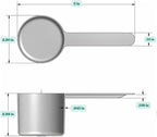 1/2 Cup (4 Oz. | 118.4 mL) Long Handle Scoop for Measuring Coffee, Pet Food, Grains, Protein, Spices and Other Dry Goods (Pack of 100)