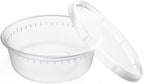 EDI [8 OZ, 25 Sets] Plastic Deli Food Storage Containers with Airtight Lids | Microwave-, Freezer-, Dishwasher-Safe | BPA Free | Heavy-Duty | Meal Prep | Leakproof | Recyclable
