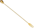 Barfly Fork Bar Spoon, End 15 3/4" (40 cm), Gold