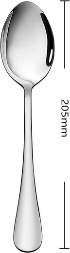 Stainless Steel Teaspoon Set, 8 Pieces, 7.3 Inches, Mirror Finish, Dishwasher Safe