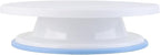 Cake Decorating Turntable 11 Inch Cake Turntable Anti-Slip Rotating Cake Stand for Decorating(1pcs White)