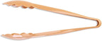 New Star Foodservice 35629 Utility Tong, High Heat Plastic, Scalloped, 9 inch, Set of 12, Beige