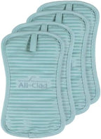 All-Clad Premium Pot Holder & Hot Pad: Heat Resistant to 500 Degrees - 100% Cotton, 10"x6.25" Hot Pad for Kitchen and Barbeque, 4-Pack, Rainfall