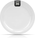 Stoneware Narrow Rim Commercial Grade Dinnerware, Bright White, Plate 5.5", Case of 36