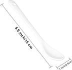 White Long Handle Porcelain Spoons Coffee, Tea, Yogurt and Ice-cream, Cutlery Fitting Ceramic Spoons 5.9 Inch Set of 10 (10, 5.9 inch)