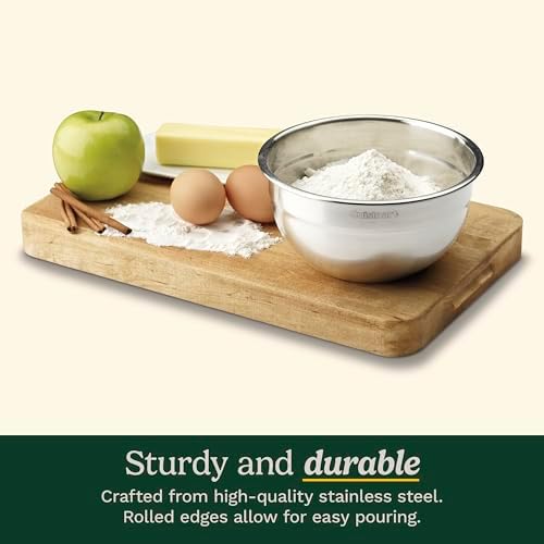 Cuisinart Mixing Bowl Set, Nesting Bowls, Stainless Steel, 3-Piece - Image 6