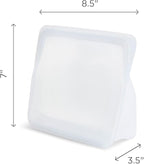 Stasher Premium Silicone Reusable Food Storage Stand-Up Mid Bag, Clear, Microwave, Sous Vide, Dishwasher, Oven and Freezer Safe, BPA Free, Leak-free, Eco-friendly, 56 Oz