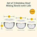 Cuisinart Mixing Bowl Set, Nesting Bowls, Stainless Steel, 3-Piece - Image 7