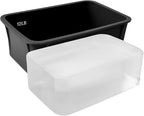 12LB Giant Silicone Ice Block Mold for Cold Plunge, blocks for cold plunge, Extra Large, ice Bath Accessories, Durable, (12 lb | Pack of 1) - Black