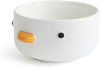 PURROOM Funny Cute Duck Bowl, Handmade Glaze Duck Safety Ceramics 17oz Soup Bowls, 4.6'' Rice Bowl. (500ML)