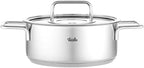 Fissler Pure Collection Stainless Steel 2.7 Quart Rondeau with Glass Lid