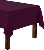 Gee Di Moda Rectangle Tablecloth - 60 x 126 Inch Eggplant Table Cloth for 8 Foot Rectangle Table - Heavy Duty Washable Fabric - for 8 Ft Buffet Table, Holiday Party, Dinner, Wedding & Baby Shower