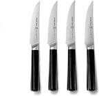 Schmidt Brothers - Crosstown Series 4-Piece Steak Knife Set, High-Carbon German Stainless Steel Cutlery, Double Cross Tang Handles