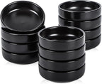 Selamica 3.3 Inch Soy Sauce Dish Ceramic Dipping Bowls Side Dishes Small Appetizer Pinch Bowls for Condiments, Sushi, Ketchup, BBQ-Set of 12(Matte Black)