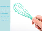 3 Pcs Premium Colorful Kitchen Mini Silicone Whisks - Mini Whisk Set Egg Beater for Stirring Cooking Baking, Tiny Silicone Balloon Wire Whisk, Milk Frother Kitchen Utensils Gadgets