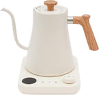 1200W Gooseneck Electric Kettle, Adjustable Temperature Constant Temperature Electric Kettle, 0.9L Pour Over Kettle for Coffee & Tea, Quick Heating, Stainless Steel Inner Lid (White)