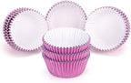 Gifbera Pink Foil Cupcake Liners Mini Size Muffin Baking Cups 300 Count, Pink