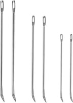 Ofargo Meat Trussing Needles, Roasting Trussing Needles for Lacing Roast Turkey, Chicken, Pork Skin, Whole Hog, Lamb, and Rotisserie Pig; Two of Each Size 4.9/5.7/7inch, 6pcs in All