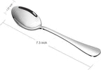 SANTUO Stainless Steel Dinner Spoons Set,12 Piece 7.3" Silverware,Table Soup Spoons Set,Mirror Finish & Dishwasher Safe