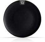 Stoneware Coupe Commercial Grade Dinner Plates, Matte Black Round Plates 10.5", Case of 12