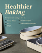 Caraway Non-Stick Ceramic 9” Circle Pan - Naturally Slick Ceramic Coating - Non-Toxic, PTFE & PFOA Free - Perfect for Birthday Cakes, Tartes, & More - Sage